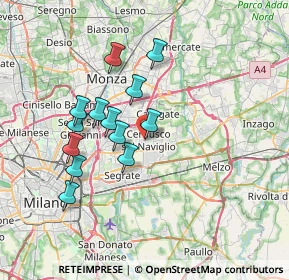 Mappa Via Mosè Bianchi, 20063 Cernusco sul Naviglio MI, Italia (6.31692)