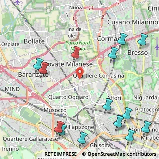 Mappa Via Bovisasca, 20026 Novate Milanese MI, Italia (3.04467)