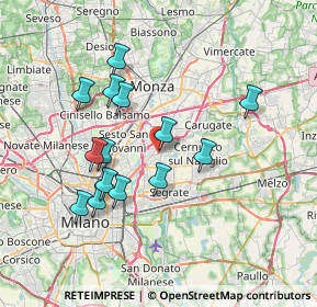 Mappa Via Novara, 20093 Cologno Monzese MI, Italia (6.785)