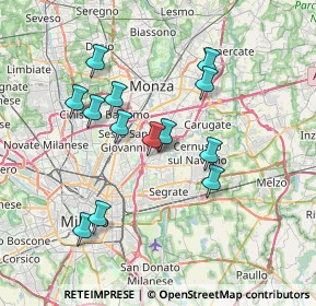 Mappa Via Novara, 20093 Cologno Monzese MI, Italia (6.63077)