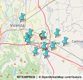 Mappa Via Garibaldi, 36040 Torri di Quartesolo VI, Italia (2.92909)