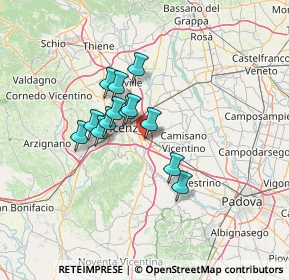 Mappa Via Garibaldi, 36040 Torri di Quartesolo VI, Italia (9.65538)