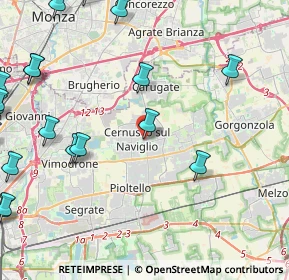 Mappa Via Camillo Benso Conte di Cavour, 20063 Cernusco sul Naviglio MI, Italia (6.3925)