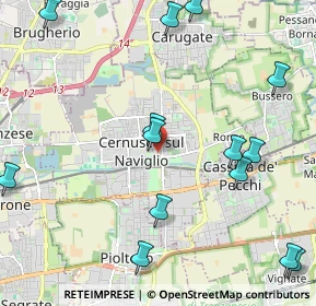 Mappa Via Camillo Benso Conte di Cavour, 20063 Cernusco sul Naviglio MI, Italia (2.83667)