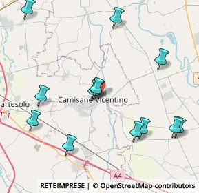 Mappa Via Andrea Palladio, 36043 Camisano Vicentino VI, Italia (4.54)