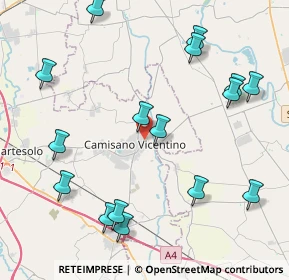 Mappa Via Andrea Palladio, 36043 Camisano Vicentino VI, Italia (4.85188)