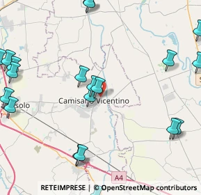 Mappa Via Andrea Palladio, 36043 Camisano Vicentino VI, Italia (5.8305)