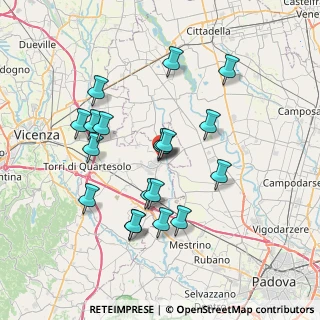 Mappa Via Dante Alighieri, 36043 Camisano Vicentino VI, Italia (6.82947)