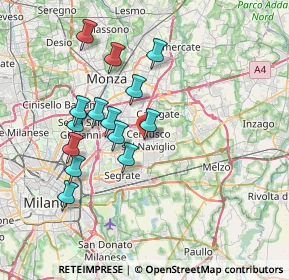 Mappa Via Filippo Turati, 20063 Cernusco sul Naviglio MI, Italia (6.74143)