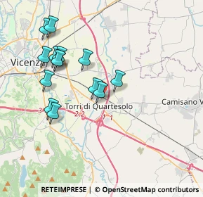 Mappa Via dei Genieri, 36040 Torri di Quartesolo VI, Italia (3.75071)