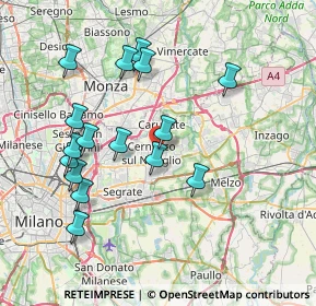 Mappa Via don Pietro Gatti, 20063 Cernusco sul Naviglio MI, Italia (7.64563)