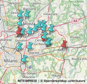 Mappa Via don Pietro Gatti, 20063 Cernusco sul Naviglio MI, Italia (6.55053)