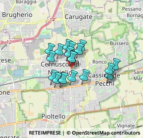 Mappa Via don Pietro Gatti, 20063 Cernusco sul Naviglio MI, Italia (1.145)