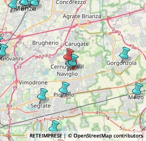 Mappa Via don Pietro Gatti, 20063 Cernusco sul Naviglio MI, Italia (6.4775)