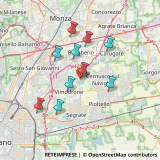 Mappa Via Claudio Treves, 20090 Vimodrone MI, Italia (3.08909)