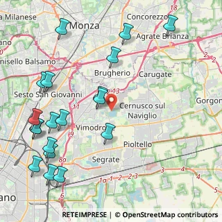 Mappa Via Claudio Treves, 20090 Vimodrone MI, Italia (5.39053)