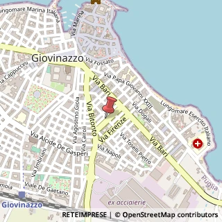 Mappa Via Pietro Toselli, 21, 70054 Giovinazzo, Bari (Puglia)