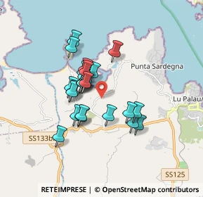 Mappa Unnamed Road, 07020 Palau SS, Italia (1.4)