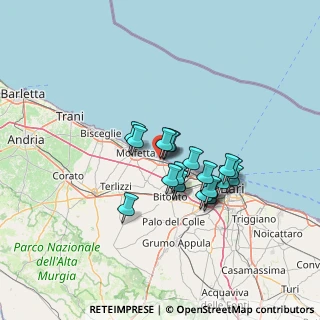 Mappa Via Sottotenente Donato de Ceglie, 70054 Giovinazzo BA, Italia (10.7445)