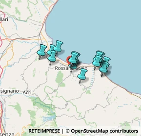 Mappa Piazza Europa, 87067 Rossano CS, Italia (9.53)