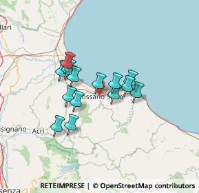 Mappa Piazza Europa, 87067 Rossano CS, Italia (10.98571)