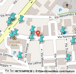 Mappa Via Milano, 87067 Rossano CS, Italia (0.105)