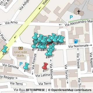 Mappa Via Milano, 87067 Rossano CS, Italia (0.01154)
