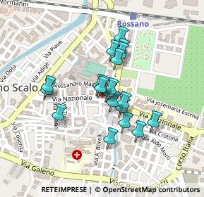 Mappa Via Taranto, 87067 Rossano CS, Italia (0.174)