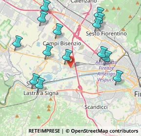 Mappa Via Pistoiese, 50013 Scandicci FI (4.65429)
