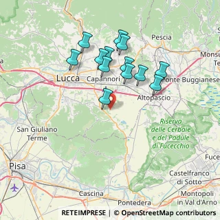 Mappa Via Comunale S. Ginese, 55012 Capannori LU, Italia (6.85385)