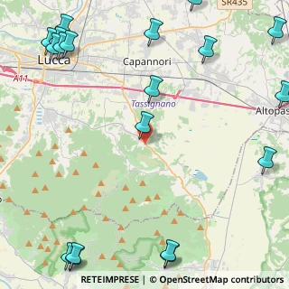 Mappa Via Di Sala, 55012 Capannori LU, Italia (7.3625)