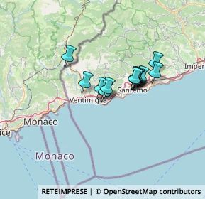 Mappa Via Meroglio, 18012 Bordighera IM, Italia (9.18214)