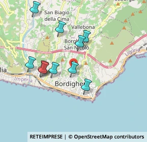 Mappa Via Meroglio, 18012 Bordighera IM, Italia (1.74636)