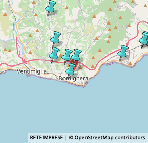 Mappa Via Meroglio, 18012 Bordighera IM, Italia (5.1775)