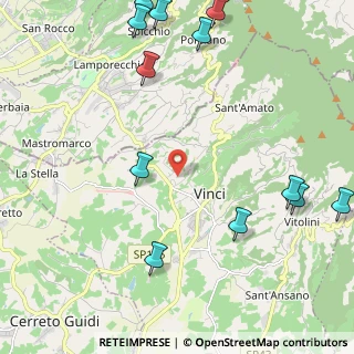 Mappa Via Piastrino, 50059 Vinci FI, Italia (3.04333)