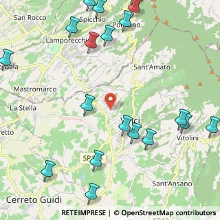 Mappa Via Piastrino, 50059 Vinci FI, Italia (3.137)