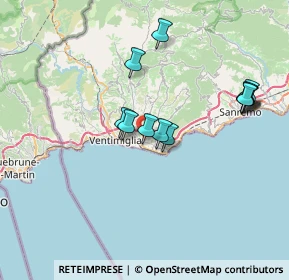 Mappa 18019 Vallecrosia IM, Italia (6.8925)