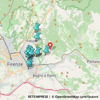Mappa Via Tre Pini, 50135 Firenze FI, Italia (3.73375)