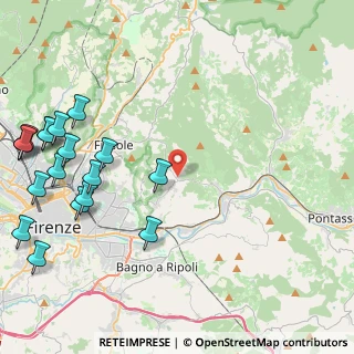 Mappa Via Tre Pini, 50135 Firenze FI, Italia (6.14889)