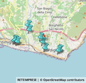 Mappa Via Garibbe, 18019 Vallecrosia IM, Italia (1.76455)