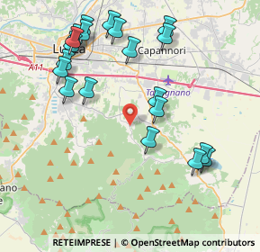 Mappa Via di Sant'Andrea, 55060 Capannori LU, Italia (4.5535)