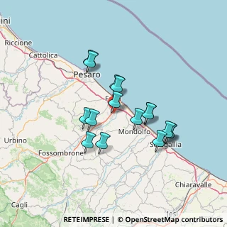 Mappa Via G. Toniolo, 61030 Colli al Metauro PU, Italia (12.0475)