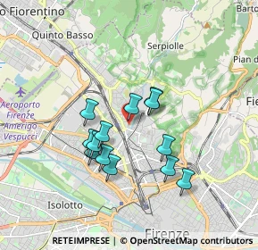 Mappa Vicolo dei Pinozzi, 50141 Firenze FI, Italia (1.46538)