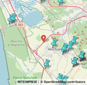 Mappa A11 Firenze - Pisa Nord, 56019 Vecchiano PI, Italia (6.6525)