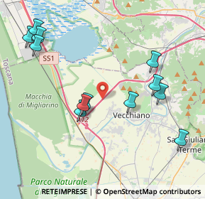 Mappa A11 Firenze - Pisa Nord, 56019 Vecchiano PI, Italia (4.6275)