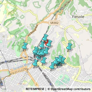 Mappa Via Cino da Pistoia, 50133 Firenze FI, Italia (0.842)