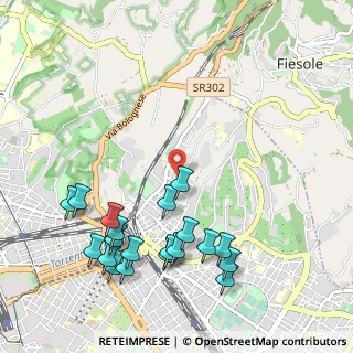 Mappa Via Cino da Pistoia, 50133 Firenze FI, Italia (1.2465)