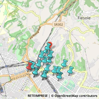 Mappa Via Cino da Pistoia, 50133 Firenze FI, Italia (1.0715)
