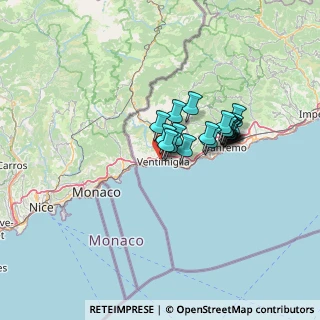Mappa Via Monsignore Daffra, 18039 Ventimiglia IM, Italia (9.8345)