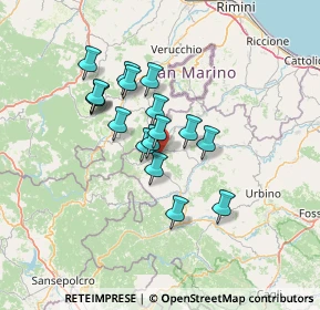 Mappa Via Castello, 61023 Pietrarubbia PU, Italia (10.86471)